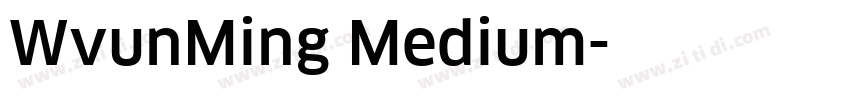 WvunMing Medium字体转换
